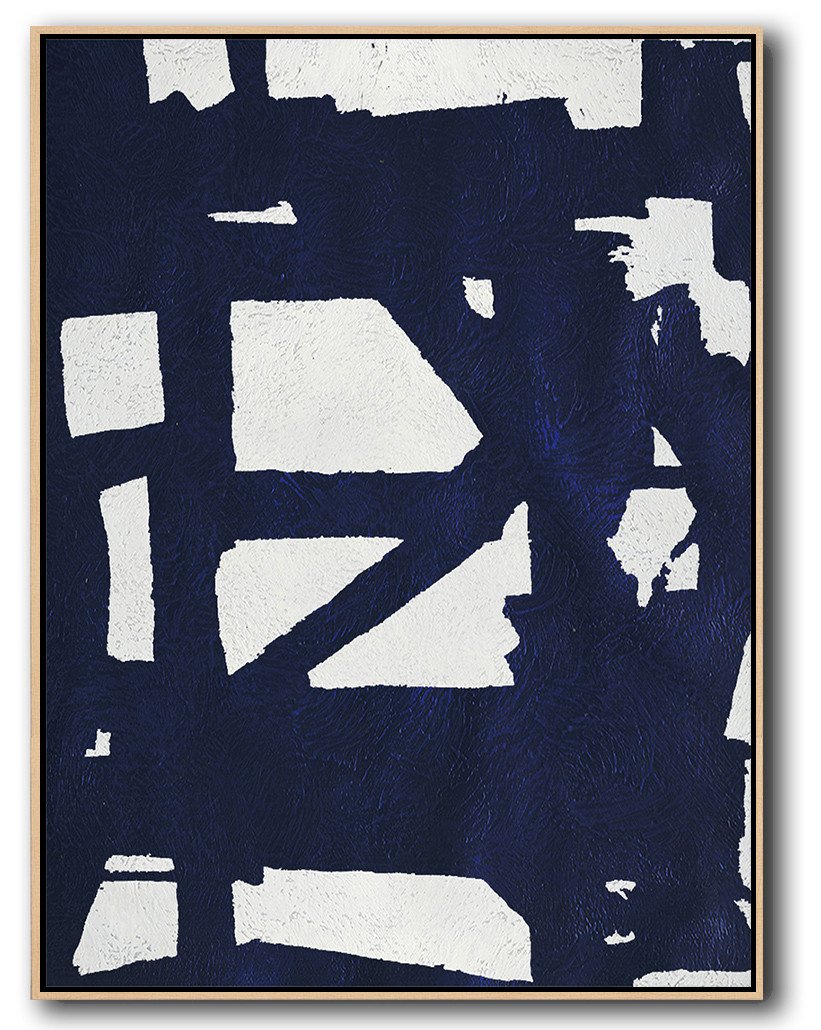 Navy Blue Minimalist Art #NV197B